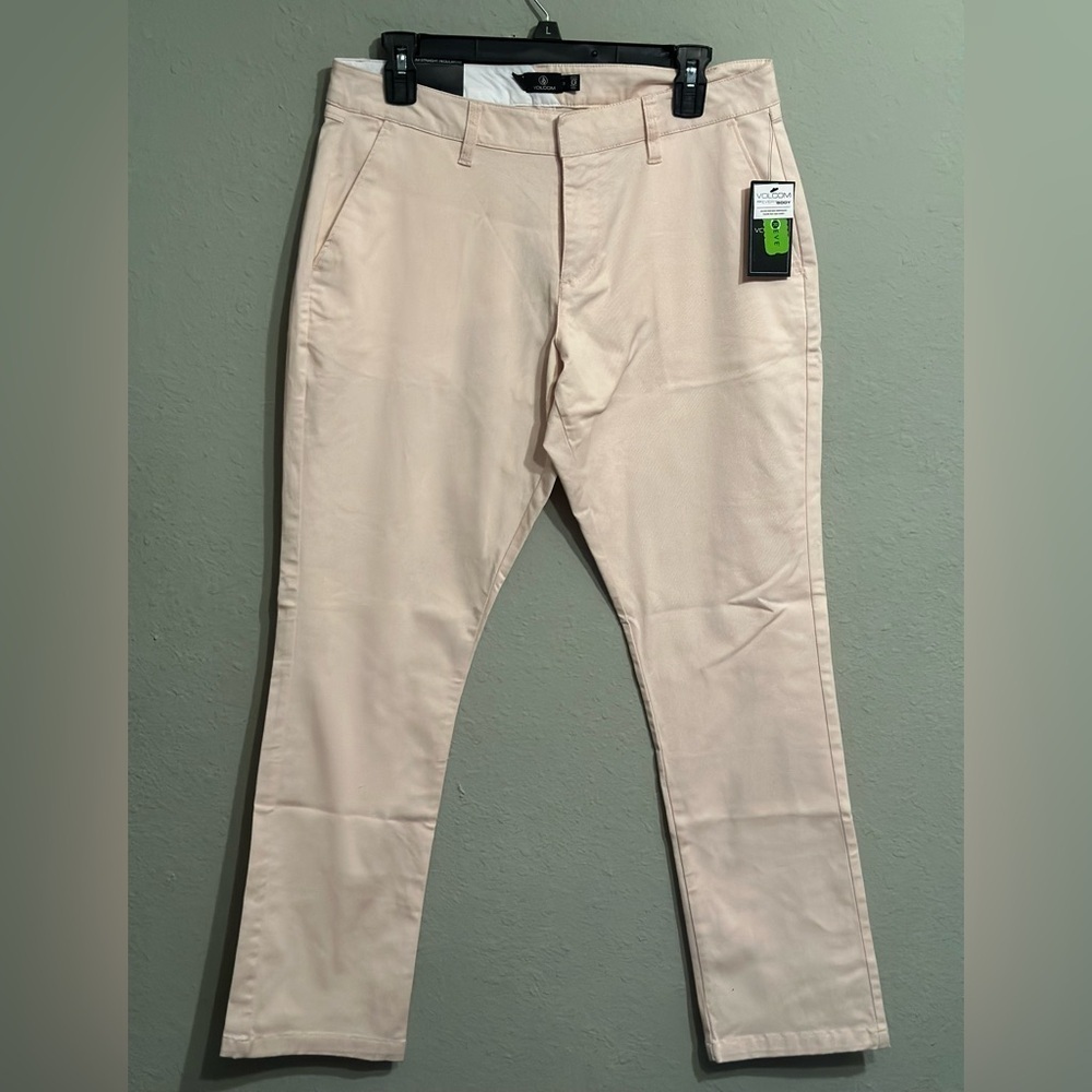 NWT Volcom Pants Womens Sz 29 Fix Waist Slim Straight Regular Fit